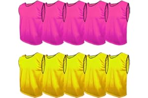 SPORTSBIBS Chasuble Sport x10pcs, Bavoirs d'entraînement, Gilets Football pour Enfants, Juniors et Adultes, Maillot Training, Plus de 10 Couleurs, Universel XS S M L XL XXL