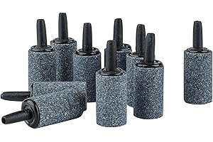 Pawfly Aquarium 2,5 cm Luftstein Zylinder Bläschenzerstäuber Blasenfreigabe-Werkzeug für Nano Luftpumpen kleine Eimer und Aquarien, 10er Pack‌