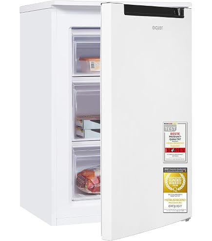 Exquisit GS512-040E Gefrierschrank - 91 l Tiefkühlschrank Klein in Weiß