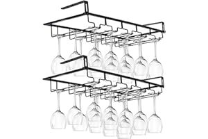 Kamiya Portabicchieri Sospeso Nessuna Perforazione Richiesta Porta Bicchieri Sospesi Porta Calici da Parete (5 Binari x 2)