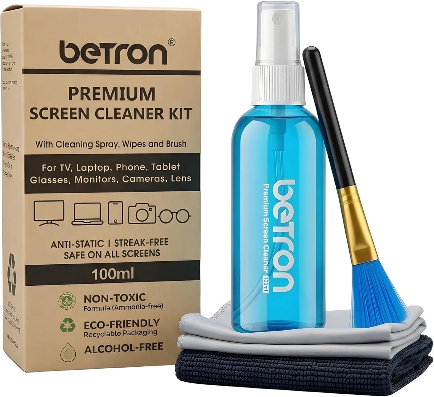 Retour d'Expérience & Bilan Utilisateur : Betron Screen Cleaner Spray Kit with Cloth fo