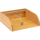 Westmark Portatovaglioli, Con inserto in acciaio inox, Per tovaglioli 33 x 33 cm, Dimensioni: 21,5 x 20 x 7 cm, Bambù/Acciaio