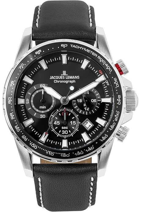 Jacques Lemans Herren-Armbanduhr Chronograph Liverpool Braun/Grün 