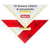 GEOtec 250mm Plexiglas Technical Drawing Square, Transparent