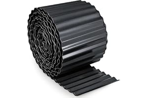UNIGARDIA Rabattkant i metall, höjd 15 cm, antracit, längd 12 m