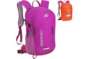 ONETOALL Sac à Dos Randonnée 20L Anti-Vol et Imperméable - Sac à Dos Homme/Femme pour Rando Vélo Voyage ou Travail Ventilation Dos Poids Léger 500g