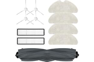 JYAILIFES Ersatz Zubehörset für Dreame D10s /D10s pro，1 Hauptbürste, 2 Filter,4 Seitenbürsten,4 Mopptüchern, 1 Bürstenreinigungswerkzeug