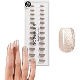 DOONAILS Lot de 30 faux ongles Press On Nails - Forme carrée à paillettes - Faux ongles à coller - Qualité salon - Faux ongle