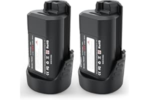 HTongD Batería de Repuesto para Bosch 12v: 3,0 Ah Li-Ion batería Compatible BAT420 GBA12V30 BAT411 BAT411A BAT412 BAT413 (2 Unidades)