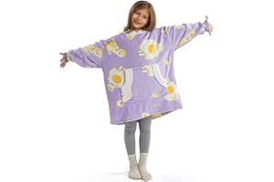 Winthome Batamanta Niña, Sudadera Manta con Capucha Suave y Cómodo, Sudadera Manta Niño con Bolsa y Manga, Sudadera Oversize Niñas y Niños