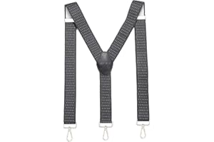 MASADA tirantes calidad fabricados a mano, con cierres de mosquetón resistentes y ajustes continuos con anchura de 3,5 cm para tallas de hasta 195 cm