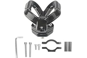 HYGJ TMOM - Gancho delantero doble para scooter universal de aleación de aluminio, portaobjetos, gancho para Xiaomi M365/M365 Pro, gancho para bolsa de almacenamiento (negro)