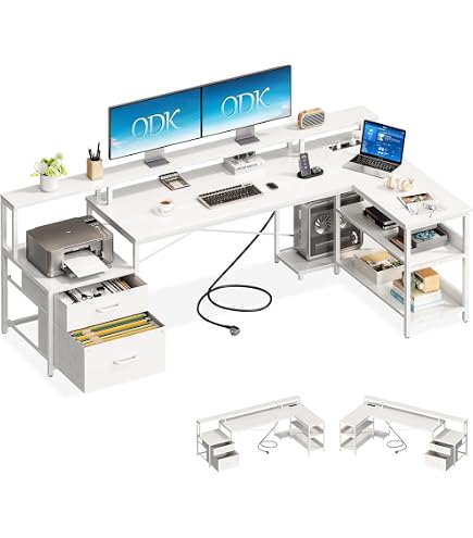 SyberDesk Scrivania angolare da gioco, V2 LED, 197 x 132 cm | WhichOne