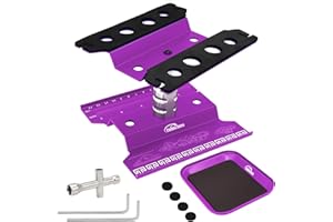 Hobby Fans RC Auto Reparatur Station Montageständer RC Montageplattform Arbeitsständer 360 Grad Rotation Heben oder Senken und Schraubenablage für 1/8 1/10 1/12 1/16 1/18 RC Car Truck Buggy (Lila)