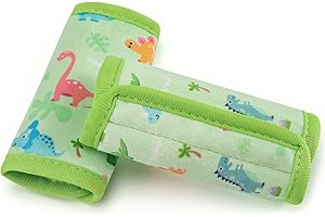 INFANZIA Car Seat Straps Shoulder Pads for Baby Kids, Super Soft Seat Belt Covers, Seat Belt Cushion for All Car Seats/Pushchair/Stroller/High Chair (Green)