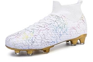 BURLBUNY Mens Football Boots Womens Soccer Boots for Big Boy AG/FG