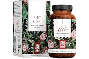 ‎NATURTREU Eisen Komplex mit Vitamin C und Fenchel vegan - 120 Kapseln - vegane Eisentabletten in Kapselform, leichter zu schlucken - ohne Zusatzstoffe, laborgeprüft