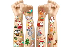 JOYEASE 30 Blätter Weihnachtstattoos für Kinder, Kindertattoos Kleinigkeiten für Adventskalender Inhalt, Sachen Kleine Geschenke Adventskalender Befüllen Ideen