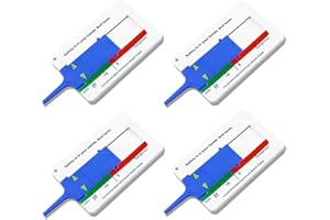Medidor de profundidad de banda de neumáticos godeson (mm), medidor de profundidad de neumáticos de plástico, medidor de banda de neumáticos para motocicletas, automóviles y camiones (4 paquetes)