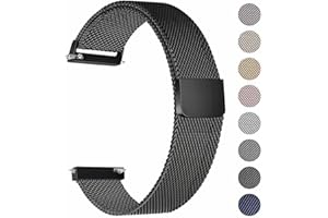 Oumida Cinturino 20mm 22mm Orologio in Acciaio Inossidabile, Maglia Cinturini di Ricambio Regolabili a Sgancio Rapido per Smartwatch per Uomo Donna