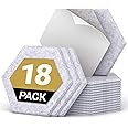 18 Pack Hexagon Acoustic Panels, TONOR 12"x 10"x 0.4" High Density Sound Proof Panels for Walls, Sound Deadening Insulation Treatment Foam Panel, Sound Absorbing Padding for Studio, Office, Home, Grey