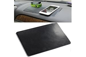 DREAM AURORA Car Dashboard Anti Slide Mats,Large Size Self Adhesive Car Dashboard Non Slip Mat,Universal Anti Slip Car Dash Sticky Mat for Cell Phone,Electronic Devices,Keys,Sunglasses(10.6 * 5.9inch)