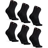 DANISH ENDURANCE Pack of 6 Organic Cotton Socks, Soft, Breathable, Men and Women, Fine Line Jacquard (2xBlack/Black, 2xBlack/