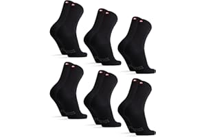 DANISH ENDURANCE Calcetines de Algodón Orgánico, Suaves, Transpirables, Hombre y Mujer, 6 Pack