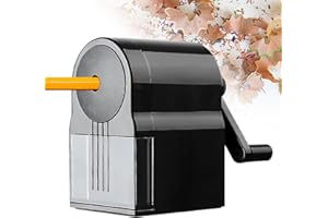 SPORWAY Taille-Crayon Manuel à Manivelle Avec Récipient - 5 Positions Réglables - Pour Bureau, Étudiants, Enfants, Esquisse et Beaux-Arts