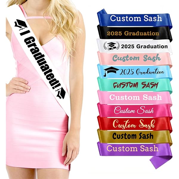 Satin-Schärpen Set – 6 Stück, Einfarbig (Rosa), 9,5x76 Cm, Für Basteln, Hochzeit, Geburtstag & Paraden