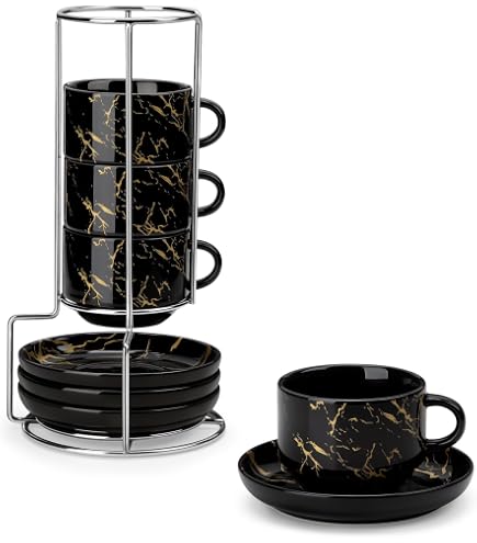 Leonardo Napoli Lot De 6 Sous-Tasses En Verre Ovales 14 Cm – Pour Café Et Latte Macchiato, Lave-Vaisselle