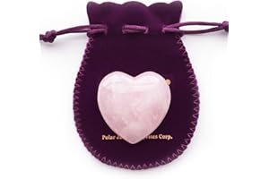 Polar Jade Cœur Gonflé Sculpté à la Main en Pierres de Cristal 100% Naturelles pour la Guérison Énergétique du Chakra, la Méditation, Le Massage et la Décoration