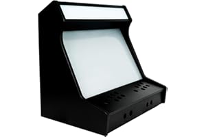 TALENTEC Kit Mueble recreativa Next Stage 24″ en Madera DM lacada y Pintada en Negro + metacrilato acrílico para recreativa de sobremesa DIY. Orificios de 30mm