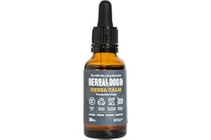 Herbal Dog Co HerbaCalm Calming Tonic Supplements for Nervous Dogs, 30ml - Helps with Fireworks, Vet Trips & Separation for Dogs & Puppies - All-Natural, Vegan, Made in UK