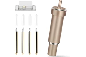 SINRAD Premium Feinschnittklinge mit Gehäuse,Ersatzklingen Kompatibel mit Cricut Explore Air/Air 2/Maker 3,Maker 3 Mit 2 30°Klingen und 2 60°Klingen (Gold)