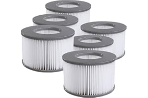 Miweba Original MSpa Whirlpool Ersatz Filter - Filterkartusche 6er Pack- Für aufblasbare Pools - Modelle ab 2020 - Comfort - Frame - Premium - Muse - Urban (6X Wasserfilter Modell ab 2020)
