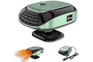 ‎APODESS APODESS Car Heater 12 V, 2 in 1 Portable Car Heater Fan Windscreen Defroster Demister 360° Rotatable for Car Heating, Defrosting and Demisting (Green)