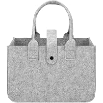 Filz Einkaufstasche Faltbar – Grau, 39x26x20 Cm, Große Kapazität, Nachhaltig & Vielseitig