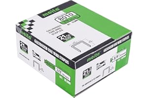 meite Grapas de tapicería tipo 80 para pistola grapadora, 10 mm de longitud, grapas galvanizadas para alfombras, telas de sofá, cuero/textil, asientos de coche, carpintería (10.000 piezas)