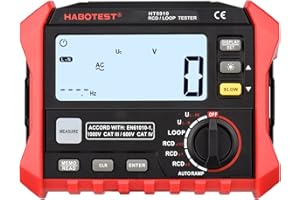 Benkeg HT5910 Misuratore di Resistenza Digitale LCD da 4,7 Pollici Tester Interruttore di dispersione RCD/Loop Tester 1000 Megaohmmetro di archiviazione Dati Voltmetro con retroilluminazione