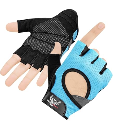 Favuit Fitnesshandschoenen, Gymhandschoenen met Polssteun Ademend Antislip Trainingshandschoenen Workout Handschoenen voor Dames Heren Crossfit Powerlifting Wielrennen Gym Krachttraining