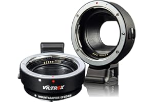 VILTROX EF-EOS M Adaptateur de monture d'objectif électronique Auto Focus EF-M Adaptateur Canon EOS EF/EF-S vers Canon EOS M Mount (EF-M) Appareil photo EOS M100 M50 M2 M3 M10 M6 M5 II M200
