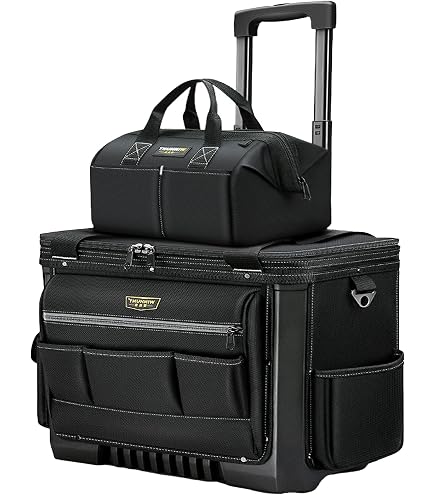 ToughBuilt XXL Rolling Tool Bag – Massive Mouth Opening, Waterproof Base, Off-Road Wheels, ClipTech Compatible – Heavy-Duty Mobile Storage