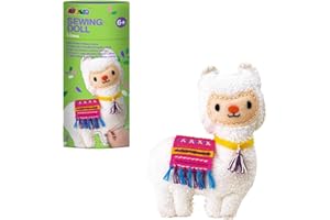Avenir 6301623 DIY Nähset, Sewing Lama, Bastelset für Kinder, Kreativ-Set, ab 6 Jahren, Leuchtende Farben