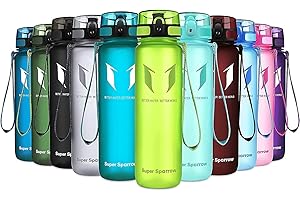 Sportowa butelka wody Super Sparrow - 350 ml / 500 ml / 750 ml / 1l / 1,5 l - Nietoksyczny bez BPA i ekologiczny plastik Tritan Co-poliester - do biegania, siłowni, jogi, na zewnątrz i na kemping