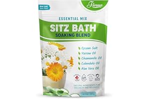 FIVONA Hemorrhoid Treatment Sitz Bath Salt Natural Soaking Blend - Epsom Salt with Pure Essentials Oils for Fissure, Postpartum Care, Bartholin Cyst Treatment - Essential Mix for Self Care