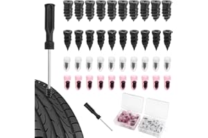 Iyowei 40 Stück Reifenreparatur Gumminägel, Tubeless Reifenreparaturen Kit Vakuum Reifen Reparatur Nagel Reparatur Nagel Reifen-Reparaturset mit Schraubendreher für Fahrräder Motorräder Auto(20S 20L)
