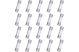 HUAREW F2AL250V 20 Pcs 5x20mm Fusible En Verre À Soufflage Rapide 2A 250V 0.2x0.78 pouce Fusible Temporisé (Paquet de 20 Pcs)