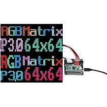 Carte Convertisseur Led Carte Adaptateur RGB Matrix SEENGREAT Pour Raspberry Pi Et Pico - Interface HUB75, Alimentation Type C/DC-044 Carte Adaptateur Raspberry Pico