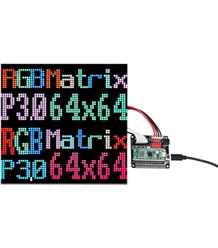 Iiunius 64x64 RGB LED Matrix Panel Full Color for Raspberry Pi/Ardui 192x192 mm 3mm Pitch 4096 LEDs Adjustable Brightness : Buy Online at Best Price in KSA - Souq is now